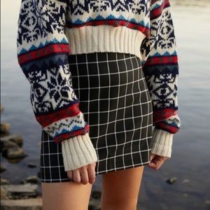 NWT UO Gretchen Plaid Pelmet Mini Skirt